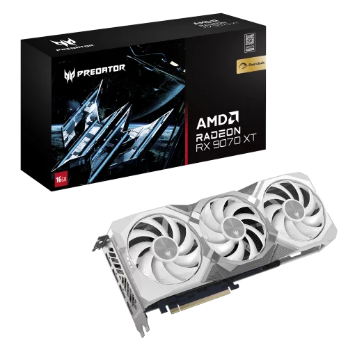 Видеокарта Acer RX9070XT PREDATOR BIFROST WHITE OC 16GB GDDR6 256bit 3xDP HDMI 3FAN RTL (DP.Z4FWW.P02)