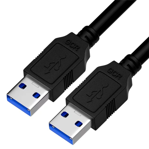 Кабель интерфейсный USB 3.0, 2.0m, AM/AM, черный, двойной экран, армированный, морозостойкий (GCR-53055)