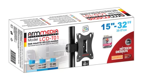Arm Media LCD-T01 черный 15-32 макс.7кг настольный поворот и наклон (10219)