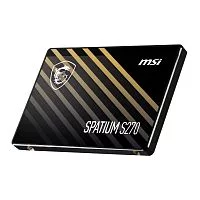 MSI SSD SPATIUM S270, 240GB, 2.5" 7mm, SATA3, 3D TLC, R/W 500/400, IOPs 50 000/80 000, TBW 110, DWPD 0.25 (5 лет) (S78-440N070-P83)