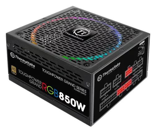 Блок питания Thermaltake ATX 850W Toughpower Grand RGB Sync 80+ gold 24pin APFC 140mm fan color LED 12xSATA Cab Manag RTL (PS-TPG-0850FPCGEU-S)