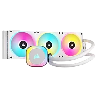 Система жидкостного охлаждения/ Water Cooling System Corsair iCUE LINK H150i RGB (360mm, White, RGB/ Fans: 3x120mm, 63.1CFM, 37dBA, 2400RPM/ Rad thickness 27mm/ S: 1851, 1700, 1200, 115X, AM5, AM4) (CW-9061006-WW)