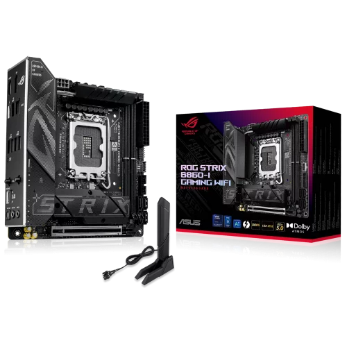 Материнская плата ASUS ROG STRIX B860-I GAMING WIFI LGA1851 mini-ITX 2xDDR5 PCIEx16 2xM.2 Thunderbolt USB-C DP HDMI 2.5GLAN Wi-Fi 7 (90MB1JB0-M0EAY0)