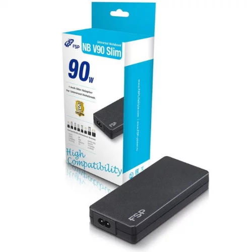 Блок питания FSP NB V90 Slim, универсальный для ноутбуков, автоматический 90W, 18V-20V, 8-connectors 4.74A, от бытовой электросети фото 2
