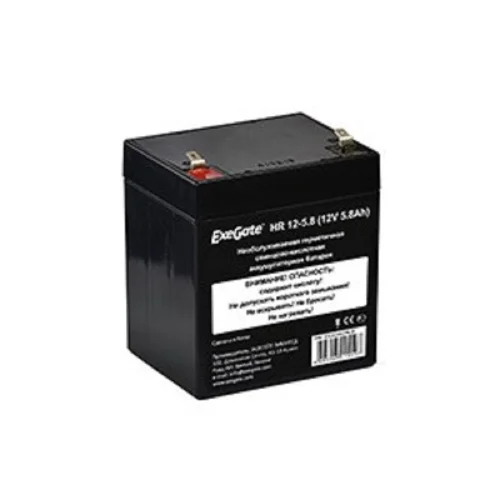 Exegate EX282962RUS Аккумуляторная батарея HR 12-5.8 (12V 5.8Ah 1223W, клеммы F1)