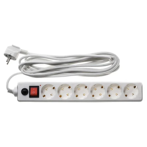 BURO Сетевой фильтр, 6 розеток, 5 метров, (600SH-16-5-W), белый (коробка) {475263} фото 2