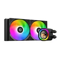СЖО для процессора ID-COOLING FX240 LCD (Soc 1851/1700/1200/115X/AM5/AM4, 2x120mm fan, 2000rpm, 27.2 дБ, 300W, PWM 4-pin/5V 3Pin ARGB,Cop) (FX240 LCD)