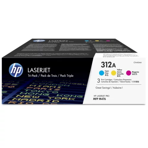 Тонер-картридж набор из 3 шт/ HP 312A CYM Tri-Pack LJ Toner Cartridge (CF440AM)