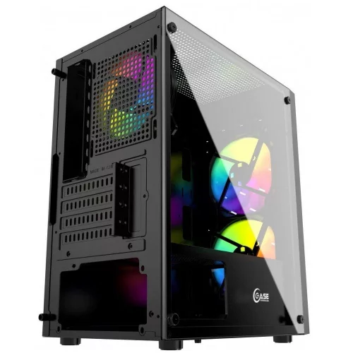 Powercase CMIMTB-L3 Корпус Mistral Micro T3B, Tempered Glass, Mesh, 2x 140mm + 1х 120mm 5-color fan, чёрный, mATX (CMIMTB-L3) фото 6