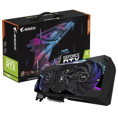 Видеокарта Gigabyte RTX3080 MASTER 10GB GDDR6X 320bit 3xHDMI 3xDP LHR {5} (309657) (GV-N3080AORUS M-10GD 3.0)
