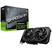 Видеокарта MSI RTX5060Ti SHADOW 2X OC PLUS 16GB GDDR7 128bit 3xDP HDMI 2FAN RTL (RTX 5060 TI 16G SHADOW 2X OC PLUS)