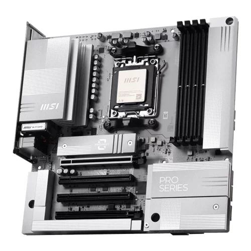 Материнская плата MSI PRO B850M-A WIFI PZ B850, AM5, 4*DDR5, 4*PCIEx16, 2*M.2, 3*TypeC, 3*USB3.2Gen2, 5*USB3.2Gen1, 4*USB2.0, 4*SATA3.0, 5G, DP, HDMI, M-ATX, RTL фото 3