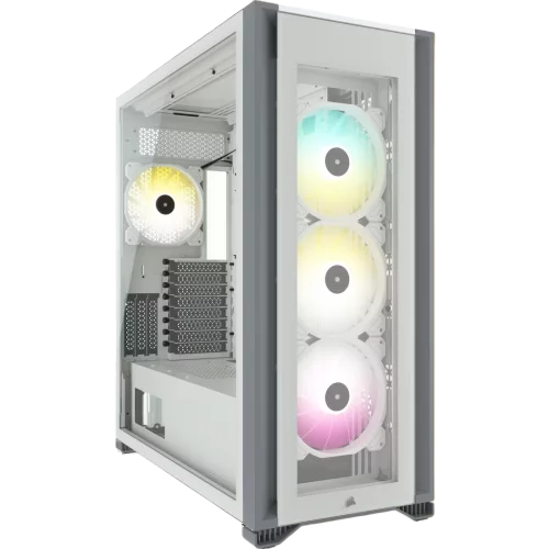 Корпус без блока питания/ Case Corsair iCUE 7000X RGB, Full-Tower, TG, 4x140mm RGB, 4xUSB-A 3.0, 1xUSB 3.2 Type-C, E-ATX, ATX, mATX, mITX White (CC-9011227-WW)