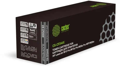 Картридж лазерный Cactus CS-CF244X CF244X черный (2000стр.) для HP LJ M15 Pro/M15a Pro/M28a Pro MFP/M28w Pro MFP фото 3