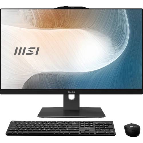 Моноблок MSI Modern AM242P 1M AiO 23,8 FHD(1920x1080)IPS AG Non-touch, Intel Core 5 120U (1.4GHz), 16GB(16x1) DDR5,512GB SSD M.2,WiFi,BT,camera,WirelessKB&mouse Eng/ Rus,NoOS,1y war-ty,Black (9S6-AE0721-2418)
