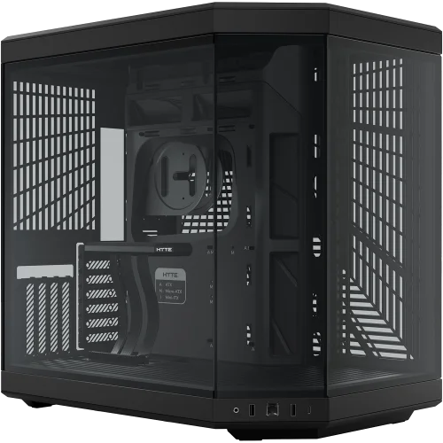 Корпус без блока питания/ Case HYTE Y70, Midi-Tower, TG, no fans, 2xUSB-A 3.2, 1xUSB Type-C, E-ATX, ATX, mATX, mITX Black (CS-HYTE-Y70-B)