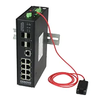 Промышленный PoE коммутатор Gigabit Ethernet OSNOVO SW-80804/ILS(port 90W,720W) Промышленный управляемый (L2+) Ultra PoE коммутатор Gigabit Ethernet на 8GE PoE + 4 GE SFP порта с функцией мониторинга температуры/ влажности/ напряжения. Порты: 8