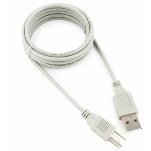 Кабель USB2.0 Cablexpert AM/ BM, медь, Pro, 1.8м, серый, пакет (CC-USB2-AMBM-6-N)