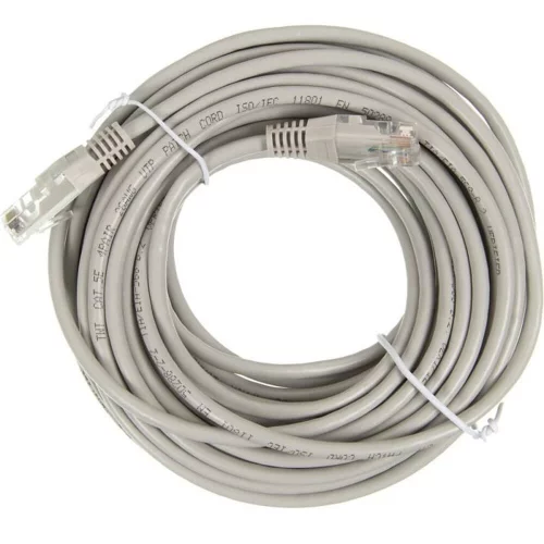 Патч-корд TWT UTP кат. 5e 10 м серый (TWT-45-45-10-GY)