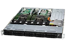 Серверная платформа/ SYS-121C-TN10R (bundle10): 1U / 2x LGA-4677 / 16x DDR5 RDIMM / 10x 2.5 NVMe/SAS*/SATA* / 2x PCIe 5.0 x16 FHHL / 2x PCIe 5.0 x4 NVMe M.2 / 1x 2-Port 1GbE RJ45 / TPM / 2x 860W Power