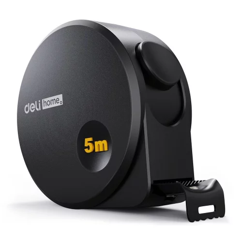 Рулетка Home Series Black HT8519 5м х 19мм, эксклюзивный дизайн, корпус - высококачественный софттач пластик