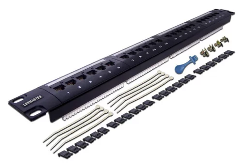 Патч-панель LANMASTER 24 порта, UTP, кат.6, 1U (LAN-PPL24U6)