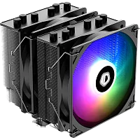 Кулер для процессора/ CPU Cooler ID-COOLING SE-55 ARGB (250W, 4-pin PWM, 153mm, Al/Cu, 6x6mm, ARGB, 2x120mm, 68.2CFM, 35.2dBA, 1500RPM, S: 1700/1200/115X, AM5/AM4, Black)