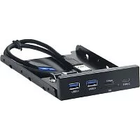 Gembird Планка USB 3.0 на переднюю панель 3.5", 2 порта USB и порт Type-C, SD+TF, коробка (FP3.5-USB3-2A1C-CR)