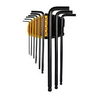 Набор шестигранных ключей с шаром сверхдлинных Deli DL232309H 9 шт размеры 1,5,2,2,5,3,4,5,6,8,10мм, пластиковый держатель