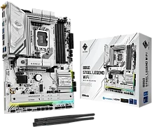 Материнская плата ASROCK B860 STEEL LEGEND WIFI, LGA1851, B860, 4*DDR5, 4*SATA, 4*M.2, 4*USB 3.2, 3*USB 2.0, Type-C, 2*PCIx16, 1*M.2 (Key E), HDMI+DP, ATX