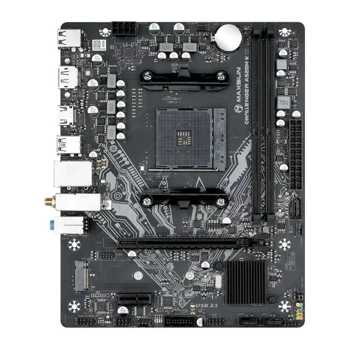 Материнская плата Maxsun MS-Challenger A520M-K WIFI B550, AM4, 2*DDR4, 1*PCIEx16, 1*PCIEx1, 2*M.2, 4*USB3.2Gen1, 6*USB2.0, 3*SATA3.0, 1G, VGA, HDMI, M-ATX, RTL (6940709661178)