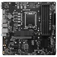 Материнская плата/ MB MSI INTEL B760 s1700, 4xDDR5(256GB), D-SUB/HDMI 2.1/DP, 1xPCIe 4.0x16, 2xPCIe 4.0, 1xLAN, 4xSATA 6Gb/s, 2xM.2, 1xUSB-C, 1xUSB 3.2, 4xUSB 2.0, 2xPS/2, mATX (PRO B760M-P)
