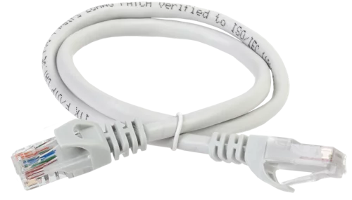 ITK Коммутационный шнур (патч-корд), кат.6 UTP, LSZH, 1м, серый (PC01-C6UL-1M)
