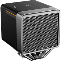 Кулер для процессора/ CPU Cooler Ocypus Delta A62 EX BK Digital (250W, 4-pin PWM, LED temp., 160mm, Al/ Cu, 6x6mm, 2x120mm, 70CFM, 31dBA, 1800RPM, S: 1851/ 1700/ 1200/ 115X, AM5/ AM4, black) (DELTA-A62-BK2NNWD00E-GL)