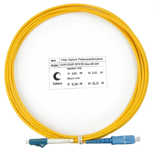 Cabeus FOP(s)-9-LC-SC-3m Шнур оптический simplex LC-SC 9/ 125 sm 3м LSZH