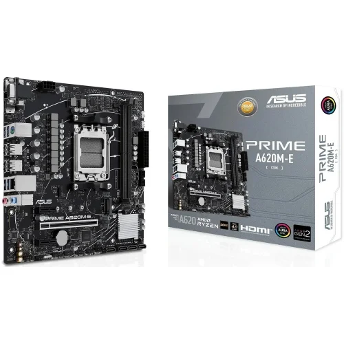 Материнская плата ASUS PRIME A620M-E-CSM, Socket AM5, A620, 2*DDR5, DP+VGA+HDMI, 4xSATA3, M2, Audio, Gb LAN, USB 3.2, USB 2.0, mATX (90MB1F50-M0EAYC)