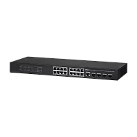 DAHUA DH-PFS4420-16GT-240 20-портовый гигабитный управляемый коммутатор с PoE уровня L2, 16xRJ45 1Gb PoE, 4xSFP 1Gb, суммарно 240Вт, коммутация 40 Гбит/ с, MAC-таблица 8К, металл