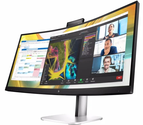 Монитор HP Series 5 Pro 34 inch WQHD USB-C Conferencing Monitor - 534pm 3440 x 1440 WQHD, 21:9, WLED, 400 cd/ m2, 4000:1, 5ms, 178°/ 178°, HDMI, USB-A, USB-C, DP, 100 Hz, Webcam 5M, Tilt, HAS, Swiwel, Vesa (9E0Z2AS) фото 3