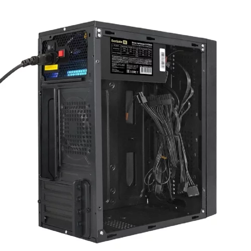 Exegate EX296070RUS Корпус Minitower ExeGate mEVO-9301-EVO800 (mATX, БП EVO800RGB с вент. 12см, с окном, 2*USB+1*USB3.0, HD аудио, черный, с RGB подсветкой) фото 2