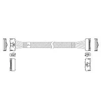 Кабель JPC P7321GB00800-3 Cable MCIO x8 74P (STRAIGHT TYPE) -TO- MCIO x8 74P (STRAIGHT TYPE) , 85 Ohm, L:80cm