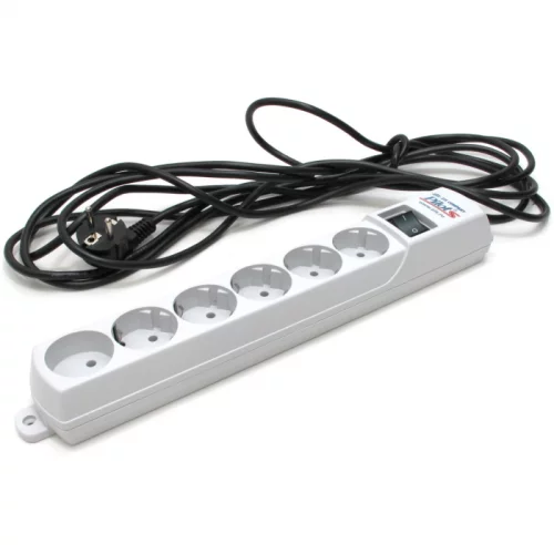 Сетевой фильтр Pilot S 6 розеток (5 евро + 1 б/зазем.) 5 м/ Surge protector ZIS Pilot S 5m, 6 outlets (5+1), white (PILOT-S5M)