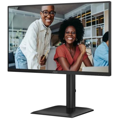 Монитор AOC 24E4U 23.8 1920x1080, IPS, 200Hz, 80M:1, 300cd, 4 ms, HDMI 1.4, DisplayPort 1.2, 4*USB, Speakers, Height adj 150, pivot, VESA 100, 3Y, Black фото 4