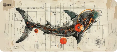 Коврик для мыши Cactus Shark 900x400x4мм (CS-MP-COR03XXL)