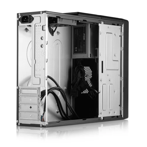 Корпус с блоком питания 400Вт./ Case Foxline mATX Desktop 400W FL-418 mATX case, black, w/ PSU SFX 400W, w/ 2xUSB3.0+2xUSB2.0+1xType-C (USB2.0) (FL-418-SFX400-U32C) фото 3