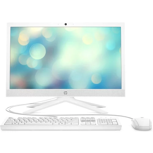 Моноблок/ HP 21-b0054ur AiO   20.7(1920x1080)/Intel Pentium J5040(2Ghz)/8192Mb/256SSDGb/noDVD/Int:Intel UHD Graphics 605/Cam/WiFi/war 1y/Snow White/Win11Home + RU kbd