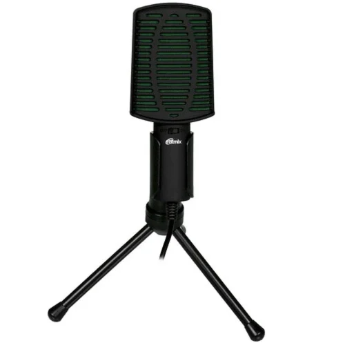 RITMIX RDM-126 PRO Black-Green {конденсаторный, всенаправленный, -30±3dB (0dB=1V / Pa на 1kHz), 50Hz-16kHz, ?2.2 k?, 3,5 мм, 1,8 м, пластик} фото 2