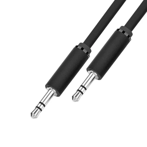 4PH Кабель 0.5m аудио jack 3,5mm/ jack 3,5mm черный, M/ M, экран, стерео, 4PH-R90255