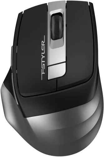 Мышь A4Tech Fstyler FG35S серый/ черный оптическая (2000dpi) silent беспроводная USB (6but) (FG35S USB GREY)