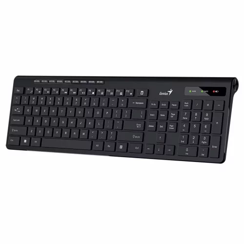 Клавиатура беспроводная мультимедийная Genius SlimStar 7230. 12 мультимедийных клавиш, тонкие клавиши, 2.4ГГц, поддержка приложения Genius Key support. (31310021402)