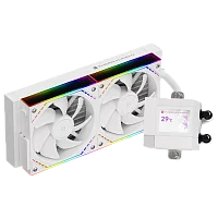 Система жидкостного охлаждения/ Water Cooling System Thermalright Core Matrix 240 Vision (240mm, LED, White, ARGB/ Fans: 2x120mm, 68.9CFM, 28.2dBA, 2000RPM/ Pump height 64.4mm, Rad thickness 27mm/ S: (C-MATRIX-VISION-WH-240-ARGB)
